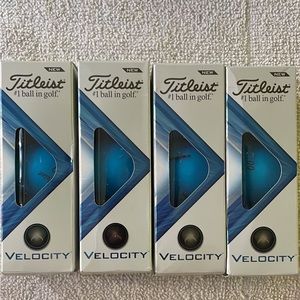 New 2022-2023 Titleist Velocity Matte Blue Dozen Golf Balls